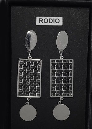 Pendientes Rodio